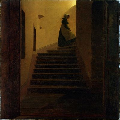 DTAUPREB Caspar David Friedrich Woman on the Staircase Paint by Numbers Kit for Beginners