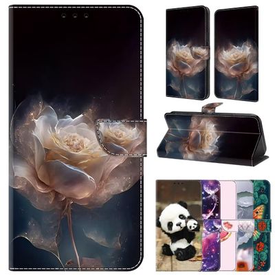Leather Flip Wallet Case for Xiaomi Redmi 10, Flower