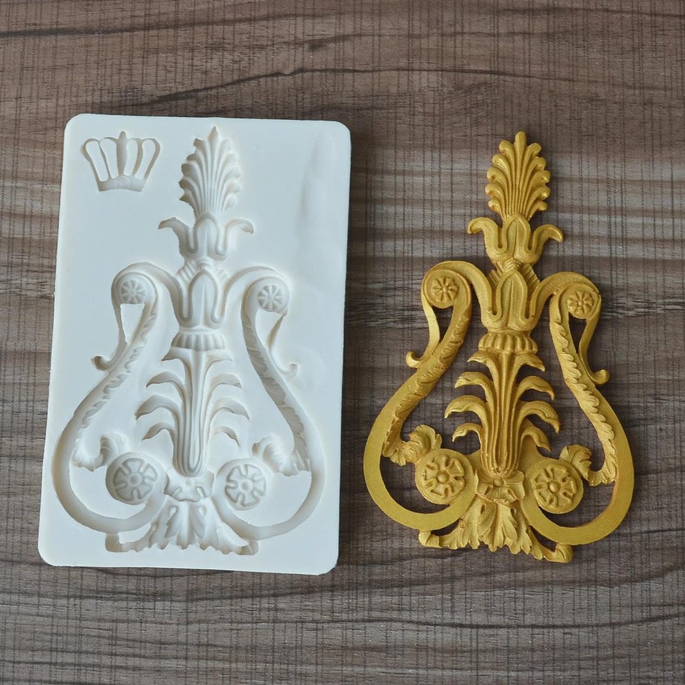 Crown Series Silicone Mold for Soap, Sweets and Cake Decoration, 13.5 × 8.9 cm