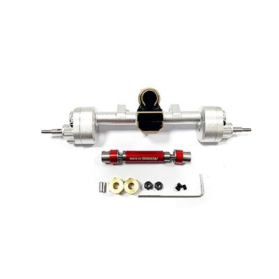 BEALIFE Front and Rear Axle for 1/24 ECX Barrage, Aluminum Alloy, Silver