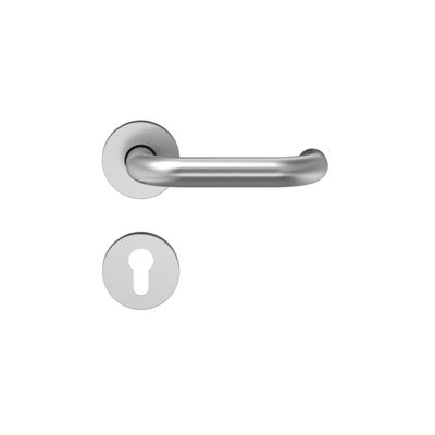 ECO-Schulte OGL D110 rosette lever handle set, 8 mm, stainless steel, BB, maintenance-free plain bearing, door thickness 38–45 mm, 14.1 × 4.9 × 6.1 cm