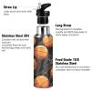 Vintager Ser Basketball Water Bottle with Straw, 600 mL BPA-Free 18/8 Stainless Steel Insulated Bottle for Sports, Hiking, and School view 3