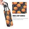 Vintager Ser Basketball Water Bottle with Straw, 600 mL BPA-Free 18/8 Stainless Steel Insulated Bottle for Sports, Hiking, and School view 4