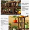 Multi-Tier Decorative Balcony Plant Stand with Wheels view 3
