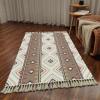 Viusneun Boho Cotton Rug with Tassels, 60 x 90 cm, Washable view 2