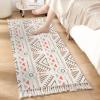 Viusneun Boho Cotton Rug with Tassels, 60 x 90 cm, Washable view 3