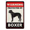 MUYIASER “Beware of Dog” Warning Sign, “Warning Protected by Boxer,” Aluminum Metal Sign view 1