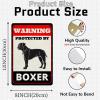 MUYIASER “Beware of Dog” Warning Sign, “Warning Protected by Boxer,” Aluminum Metal Sign view 2