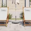 Gecheer 30 kg Granite Patio Umbrella Stand with 4 Wheels, Round, Gray view 3