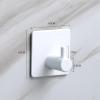 Modern Brushed Stainless Steel Towel Bar with Hooks, Shelf, and Adhesive Mount view 2
