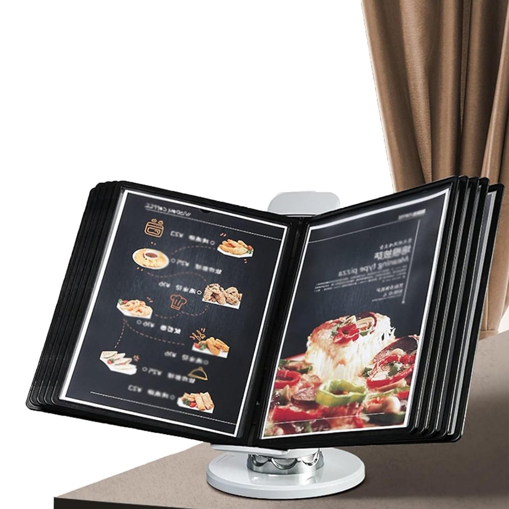 Desktop Display System with 10 Pockets, Gray Base