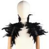 SHINROAD Halloween Faux Feather Shoulder Wrap Scarf, Adjustable Gothic Collar, Black view 1