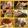 JKJZSALJ 19-Piece Wood and Ceramic Sculpting Tool Set view 3