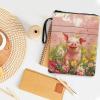 Xoenoiee Book Sleeve with Cute Pig Floral Print and Zipper view 3