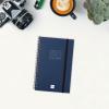 Finocam 2025 Weekly Planner, Spiral-Bound, Opaque, Landscape, Spanish, Blue view 2