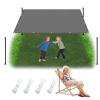 Waterproof Shade Sail with Eyelets, 2.2 x 4.4 m, Light Gray view 1