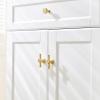 Vintage Cabinet and Drawer Pulls, 2-Piece Set, Solid Brass, Single-Hole, Gold Retro, 68 mm view 3