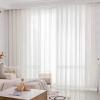 Homxi Sheer Lace Curtains with Grommets, 2-Piece Set, White, 40" W x 54" H Each view 1