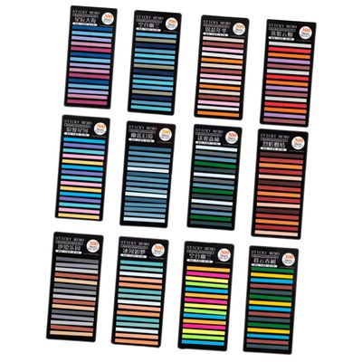 NUOBESTY 1-Set Colorful Self-Adhesive Reading Strips and Index Tabs for Students, Reusable and Practical for Effective Learning