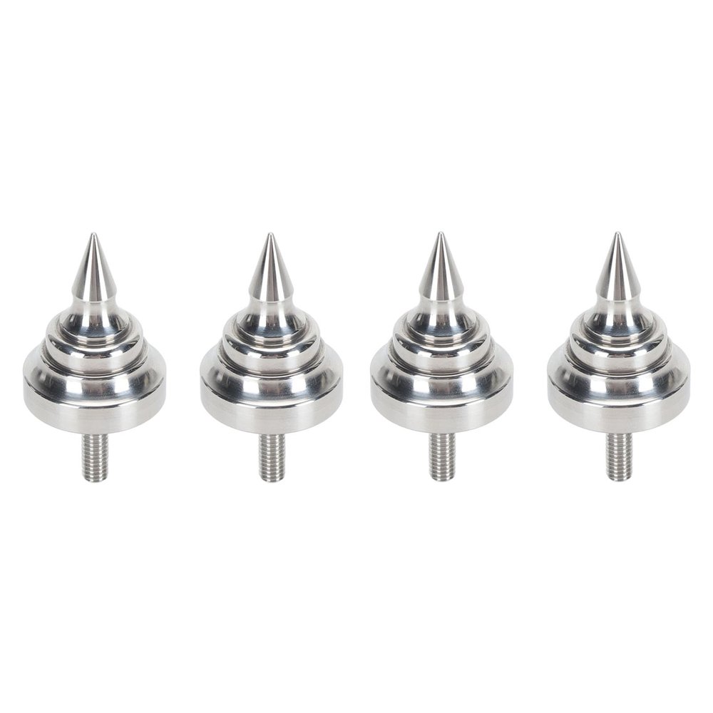 HiFi Speaker Spikes, 4-Pack, Stainless Steel, Adjustable, M10