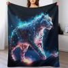 Leopard Flannel Sofa Throw Blanket, Fuzzy Couch Blanket, 59 x 79 in view 1