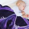 PAZZK Wolf Throw Blanket for Bed, Sofa, and Couch, Flannel Print, 3D Wolf Pattern, Fleece Plush Blanket, 150 x 200 cm view 4