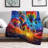 Soft Cozy Hot Air Balloon Flannel Fleece Throw Blanket, 140 x 180 cm view 2