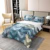 Loussiesd Ocean Nautical 100% Cotton Duvet Cover Set, 155 x 220 cm, Geometric Stripe Design, 1 Pillowcase view 3