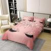Loussiesd Eyelash 100% Cotton Duvet Cover Set, 200 x 200 cm, Pink Princess Style, Breathable, No Glitter or Sequins view 2