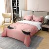 Loussiesd Eyelash 100% Cotton Duvet Cover Set, 200 x 200 cm, Pink Princess Style, Breathable, No Glitter or Sequins view 3