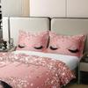 Loussiesd Eyelash 100% Cotton Duvet Cover Set, 200 x 200 cm, Pink Princess Style, Breathable, No Glitter or Sequins view 4