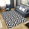 XQKXHZ Black and White Geometric Runner Rug, Soft, Washable, Non-Slip view 2