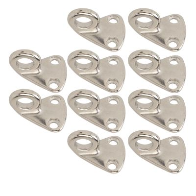 HOHXFYP 10-Piece 316 Stainless Steel Pad Eye Fender Hooks for Boats and Ships