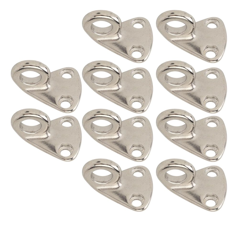 HOHXFYP 10-Piece 316 Stainless Steel Pad Eye Fender Hooks for Boats and Ships