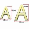 HKYBCF Trnummer Adhesive Letter Plaque, Outdoor House Number, 70 × 50 mm, E, Red Bronze view 2