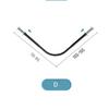 No-Drill Black L-Shaped Curved Stainless Steel Shower Curtain Rod, 70–95 x 105–165 cm view 2