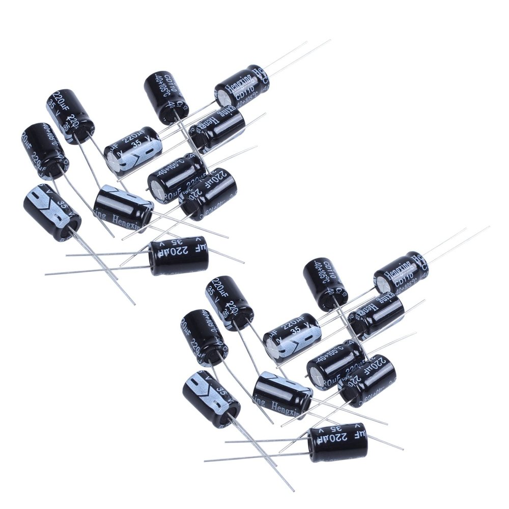 ISTOVO 20 x 220 µF 35 V 105°C Radial Electrolytic Capacitors, 8 x 12 mm