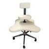 YUGXTH Ergonomic Kneeling Chair with Back Support, Adjustable Leather Knee Stool, White view 1