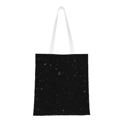 AABSTBFM Pug Print Reusable Tote Bag for Women and Girls, Black Glitter