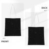 AABSTBFM Pug Print Reusable Tote Bag for Women and Girls, Black Glitter view 3
