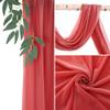 Mateju Red Chiffon Wedding Ceiling Drape, 73 x 600 cm, 1 Panel view 2