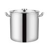 WJFLUCK Large Stainless Steel 304 Stockpot, 25 cm Diameter, 25 cm Height, 12 L view 1