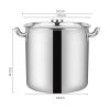 WJFLUCK Large Stainless Steel 304 Stockpot, 25 cm Diameter, 25 cm Height, 12 L view 2