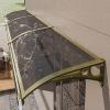 Extern Modern Polycarbonate Door Canopy, Aluminum Window Awning, Weatherproof Entryway Canopy, Balcony Cover, UV, Rain and Snow Protection (L120*W100cm/L48*W view 1