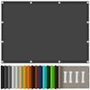 Rectangular Waterproof Sun Shade Sail 3.6 x 4.5 m, 98% UV Protection, Dark Gray view 1