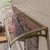 Modern Polycarbonate Exterior Door Canopy, Aluminum Window Awning, UV and Weather Protection, 60 × 60 cm / 24 × 24 in view 1