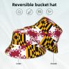 Michigan State Flag Bucket Hat, Summer Sun Hat for Women and Men, Breathable Outdoor Hat with Maryland State Flag, One Size view 3
