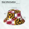 Michigan State Flag Bucket Hat, Summer Sun Hat for Women and Men, Breathable Outdoor Hat with Maryland State Flag, One Size view 4
