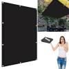 Square 2.4 x 4.2 m Waterproof Sun Shade Sail with Ropes and Mounting Kit for Gardens and Balconies, Black view 1