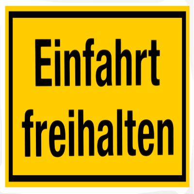 Keep Driveway Clear, Yellow and Black